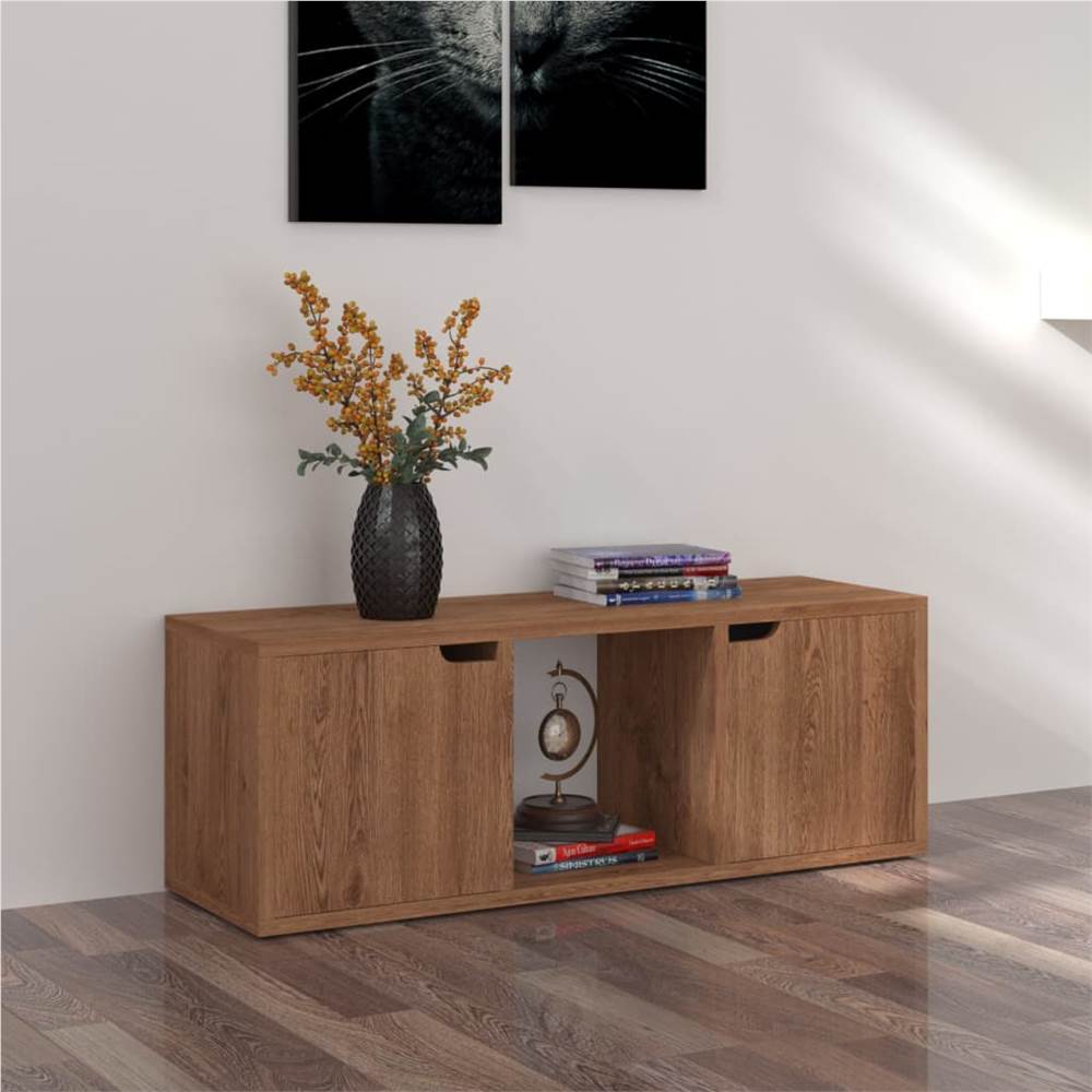

TV Cabinet Brown Oak 88.5x27.5x30.5 cm Chipboard