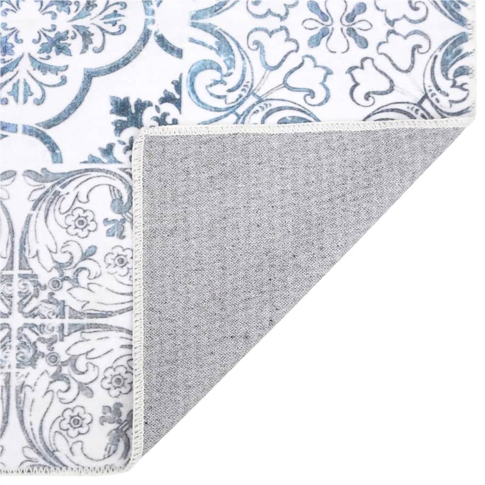 Printed Carpet Runner Washable Foldable 100x400 cm Polyester