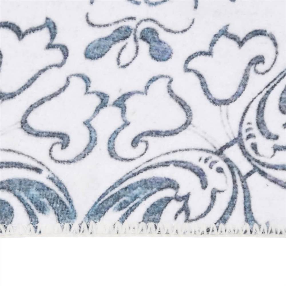 Printed Carpet Runner Washable Foldable 100x400 cm Polyester