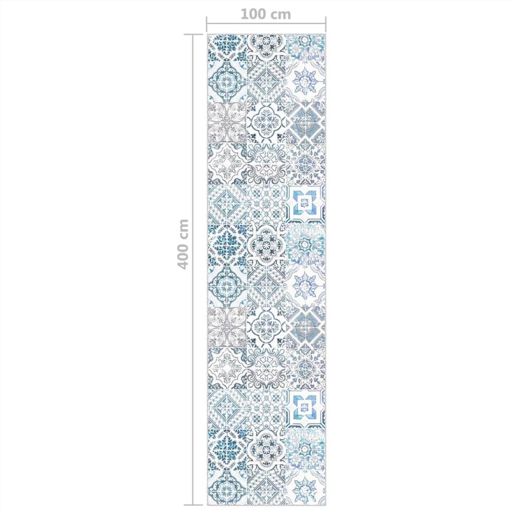 Printed Carpet Runner Washable Foldable 100x400 cm Polyester
