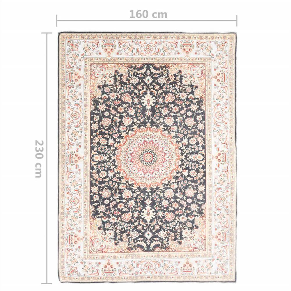 Printed Rug Washable Foldable Multicolour 160x230 cm Polyester