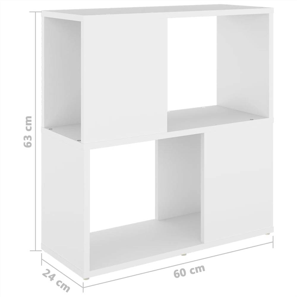 Book Cabinet White 60x24x63 cm Chipboard