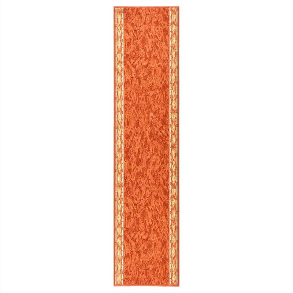 Carpet Runner Terracotta 80x350 cm Anti Slip