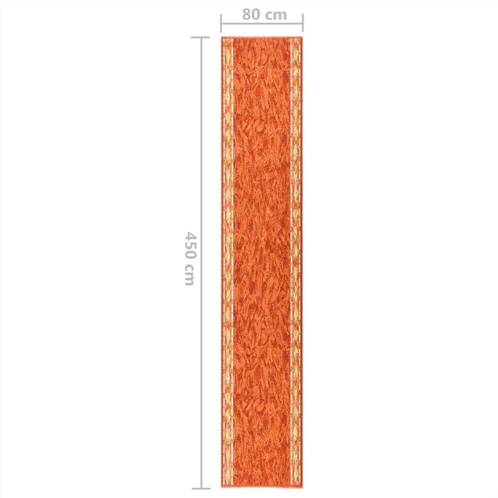 Carpet Runner Terracotta 80x450 cm Anti Slip
