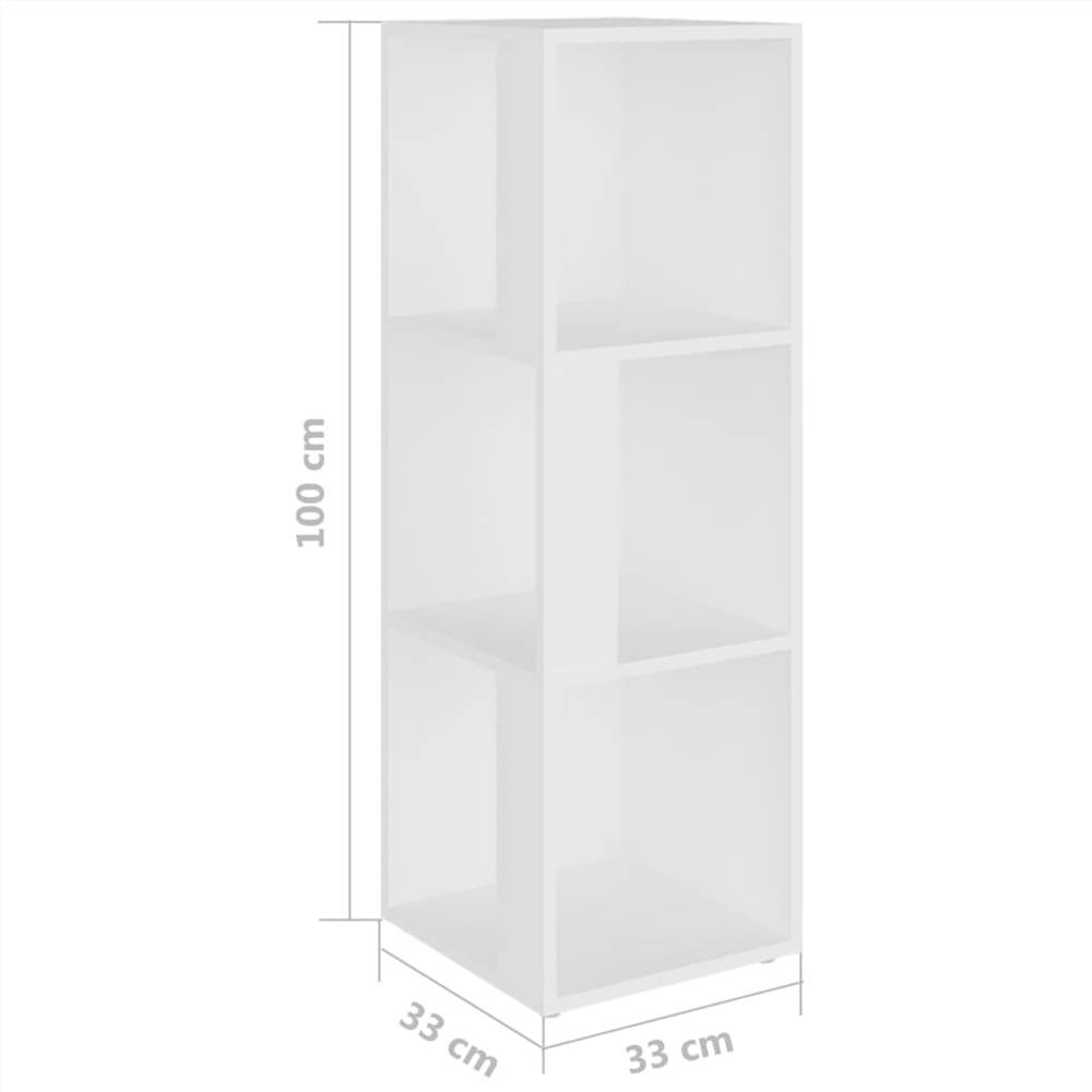 Corner Cabinet White 33x33x100 cm Chipboard