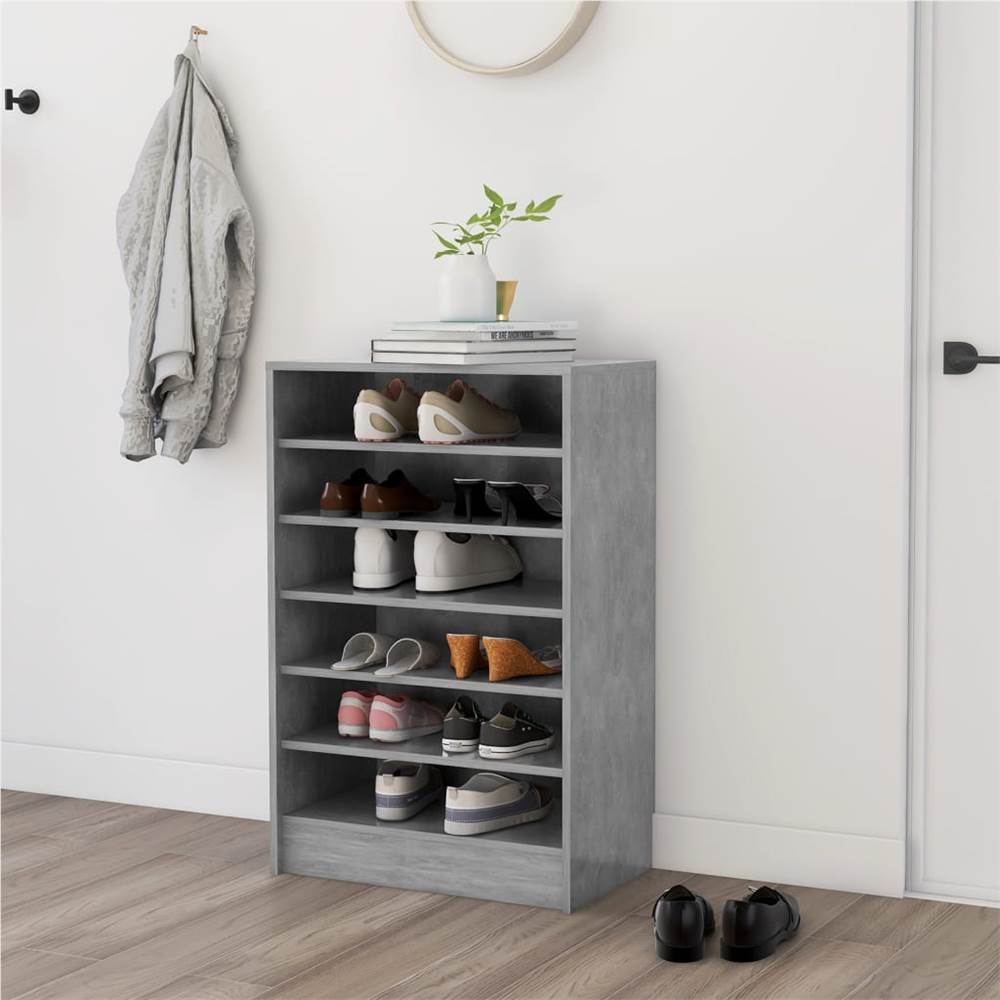 

Shoe Cabinet Concrete Grey 60x35x92 cm Chipboard