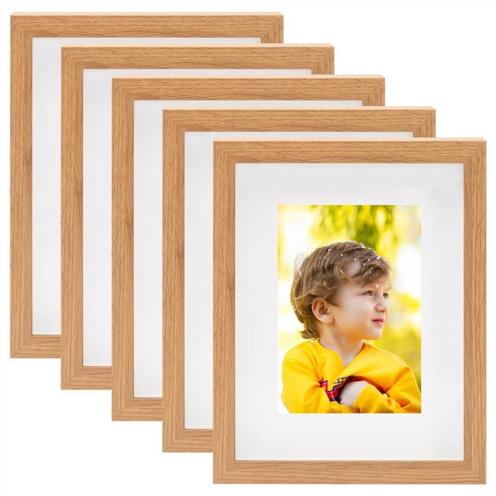 

3D Box Photo Frames 5 pcs Oak 20x25 cm for 13x18 cm Picture