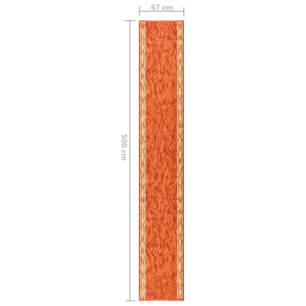 Carpet Runner Terracotta 67x500 cm Anti Slip