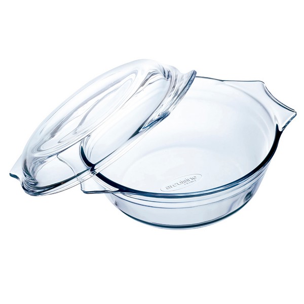 

Cuisine Transparent Glass Casserole with Lid