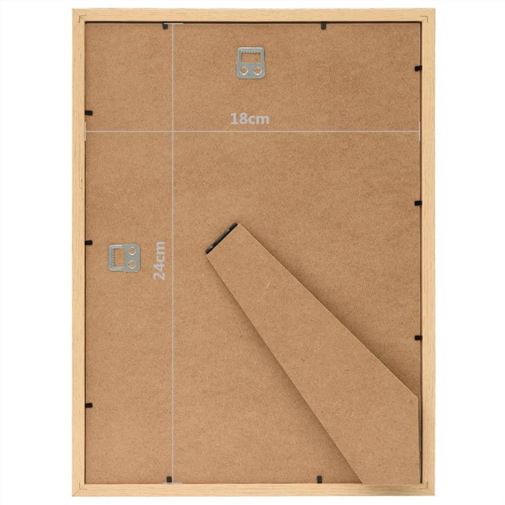 Photo Frames Collage 3 pcs for Wall or Table Light Oak 18x24 cm