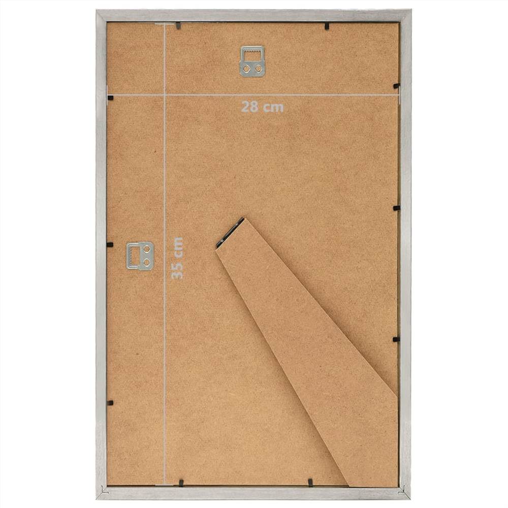Photo Frames Collage 3 pcs for Wall or Table Silver 28x35cm MDF