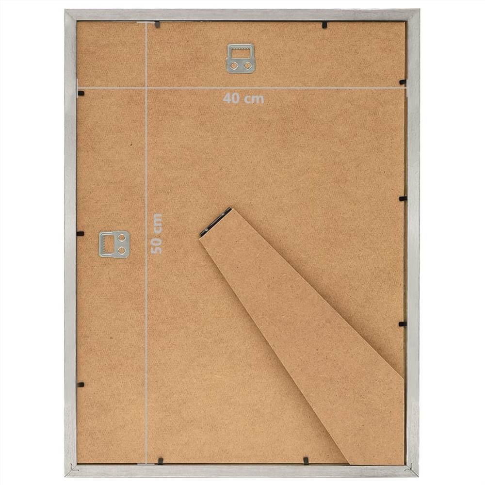 Photo Frames Collage 3 pcs for Wall or Table Silver 40x50cm MDF