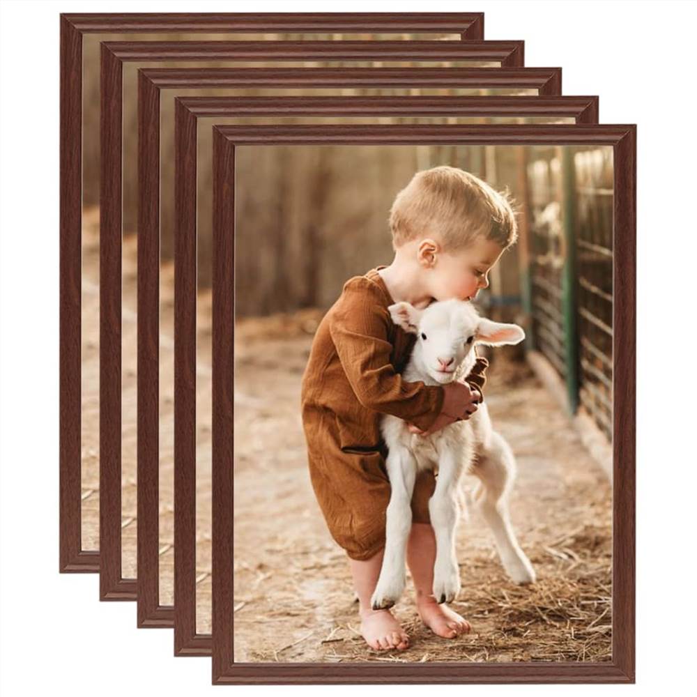 

Photo Frames Collage 5 pcs for Wall or Table Brown 20x25 cm MDF