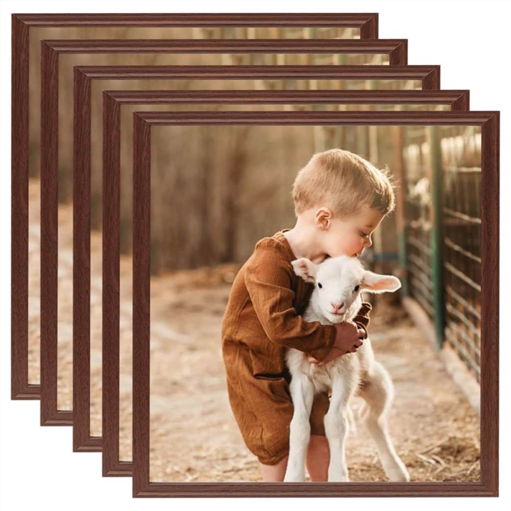 

Photo Frames Collage 5 pcs for Wall or Table Brown 50x50 cm MDF