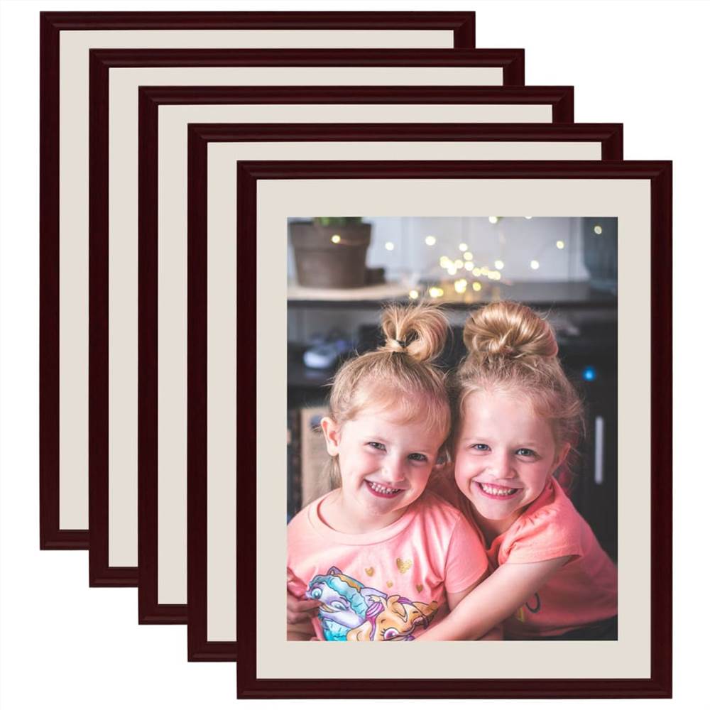 

Photo Frames Collage 5 pcs for Wall or Table Dark Red 18x24 cm