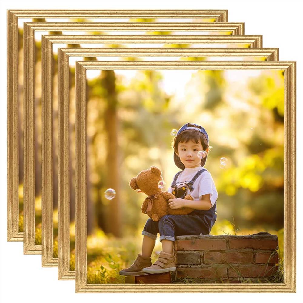 

Photo Frames Collage 5 pcs for Wall or Table Gold 50x50 cm MDF