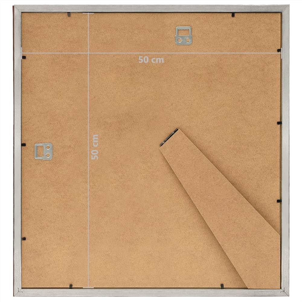 Photo Frames Collage 5 pcs for Wall or Table Silver 50x50cm MDF