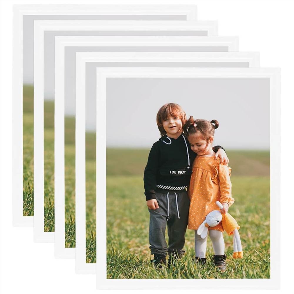Photo Frames Collage 5 pcs for Wall or Table White 50x60 cm MDF