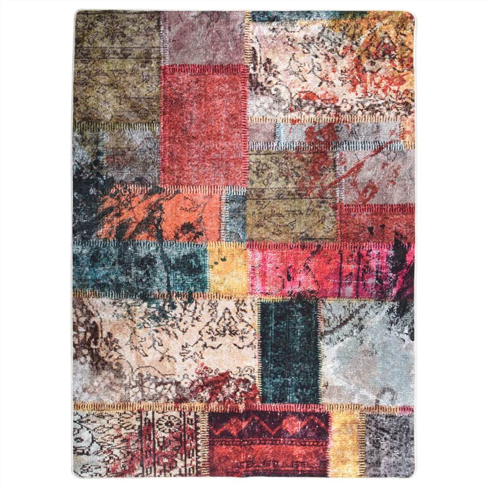 

Rug Washable Patchwork 120x180 cm Multicolour Anti Slip