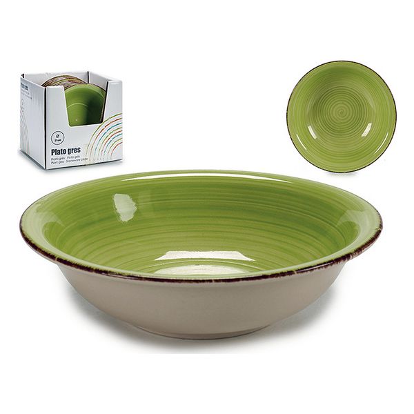 

20.6 cm Stoneware Deep Plate Green