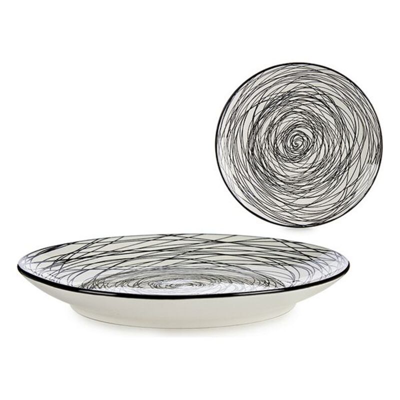 

20 cm Porcelain Plate Kitchen Tableware Black