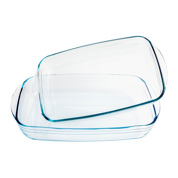 

2 Pieces Borosilicate Glass Oven Dish Set