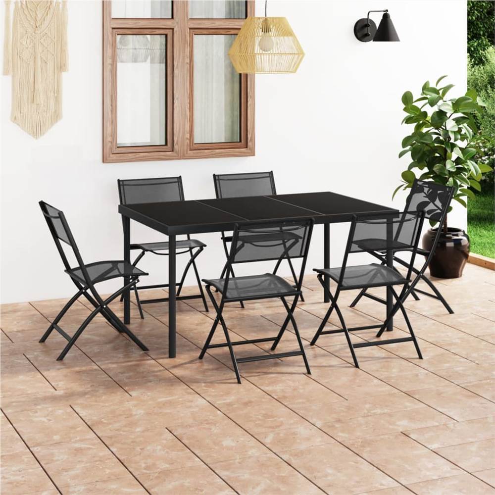 

7 Piece Outdoor Dining Set Steel