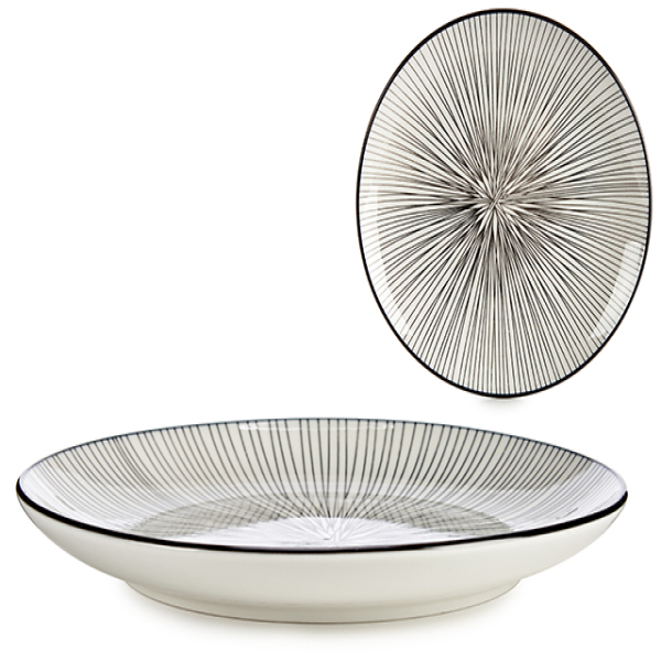 

Kitchen Tableware Flat Plate Black (24 x 2.8 x 24 cm)