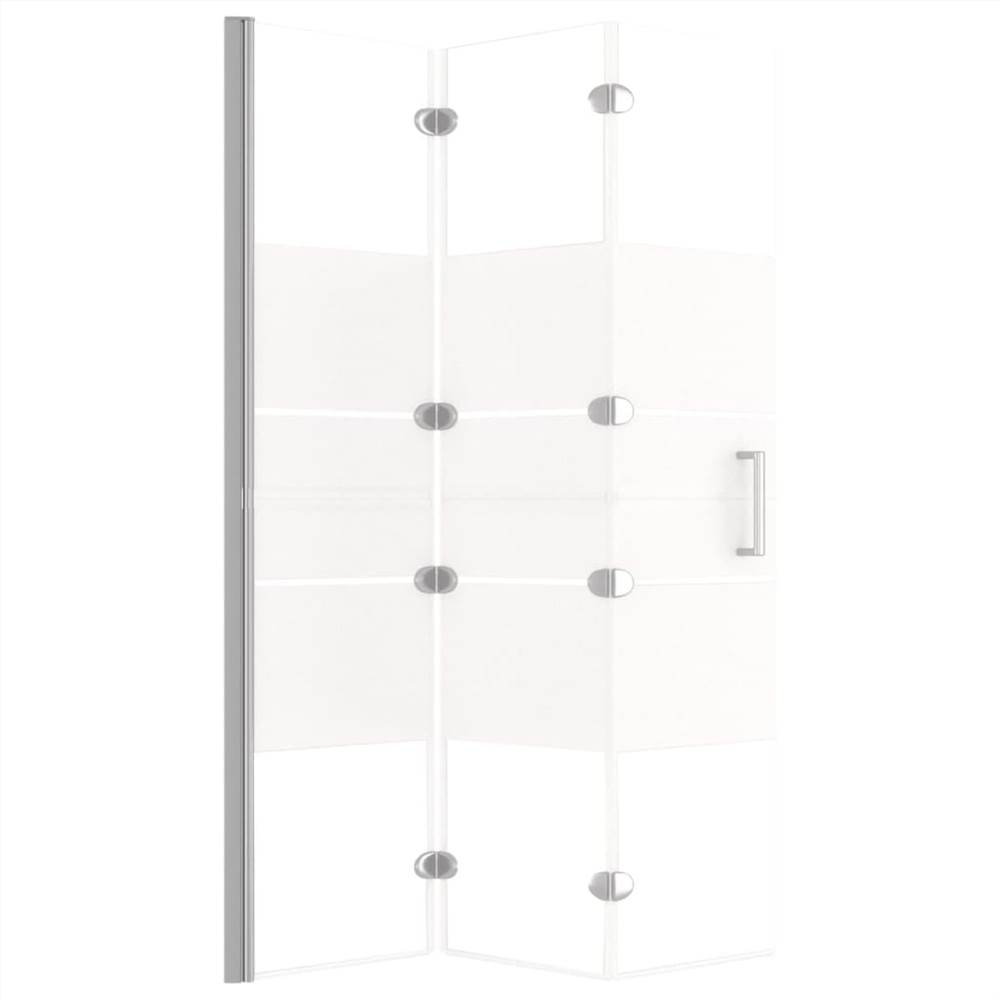 Folding Shower Enclosure ESG 100x140 cm White