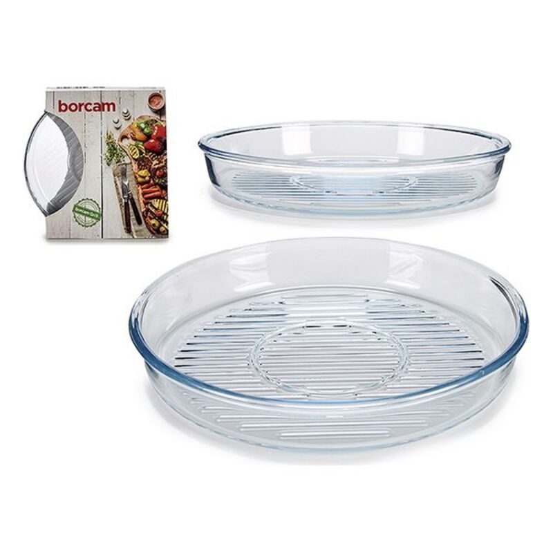 

Transparent Glass Crystal Plate (32 x 6 x 32 cm)