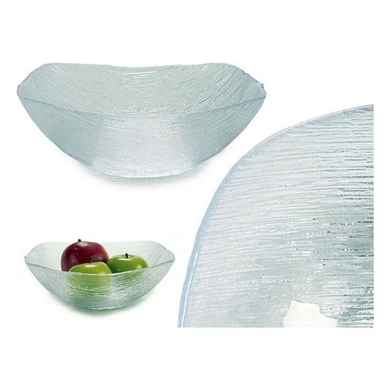 

Vivalto Oasis 2000ml Transparent Glass Fruit Bowl (24.5 x 8 x 24.5 cm)