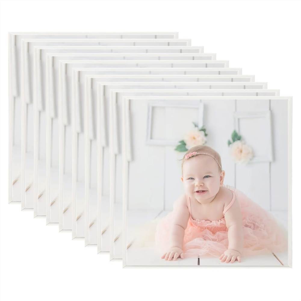 

Photo Frames Collage 10pcs for Wall or Table Silver 20x20cm MDF