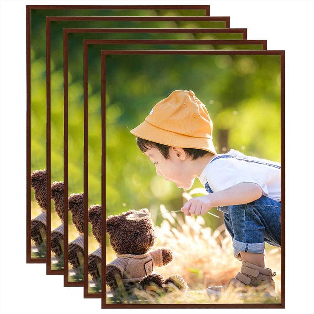 Photo Frames Collage 5 pcs for Wall or Table Bronze 18x24cm MDF