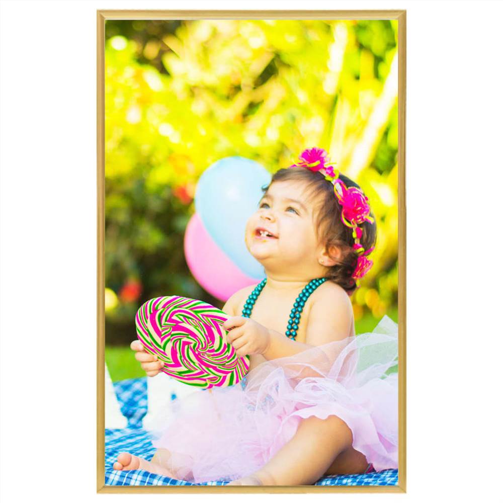 Photo Frames Collage 5 pcs for Wall or Table Gold 10x15 cm MDF