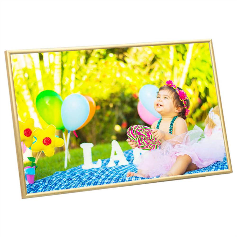 Photo Frames Collage 5 pcs for Wall or Table Gold 10x15 cm MDF