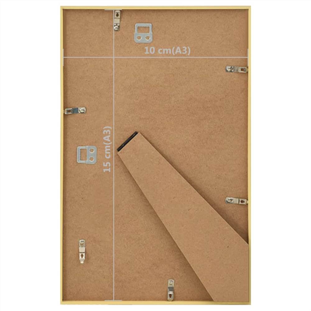 Photo Frames Collage 5 pcs for Wall or Table Gold 10x15 cm MDF