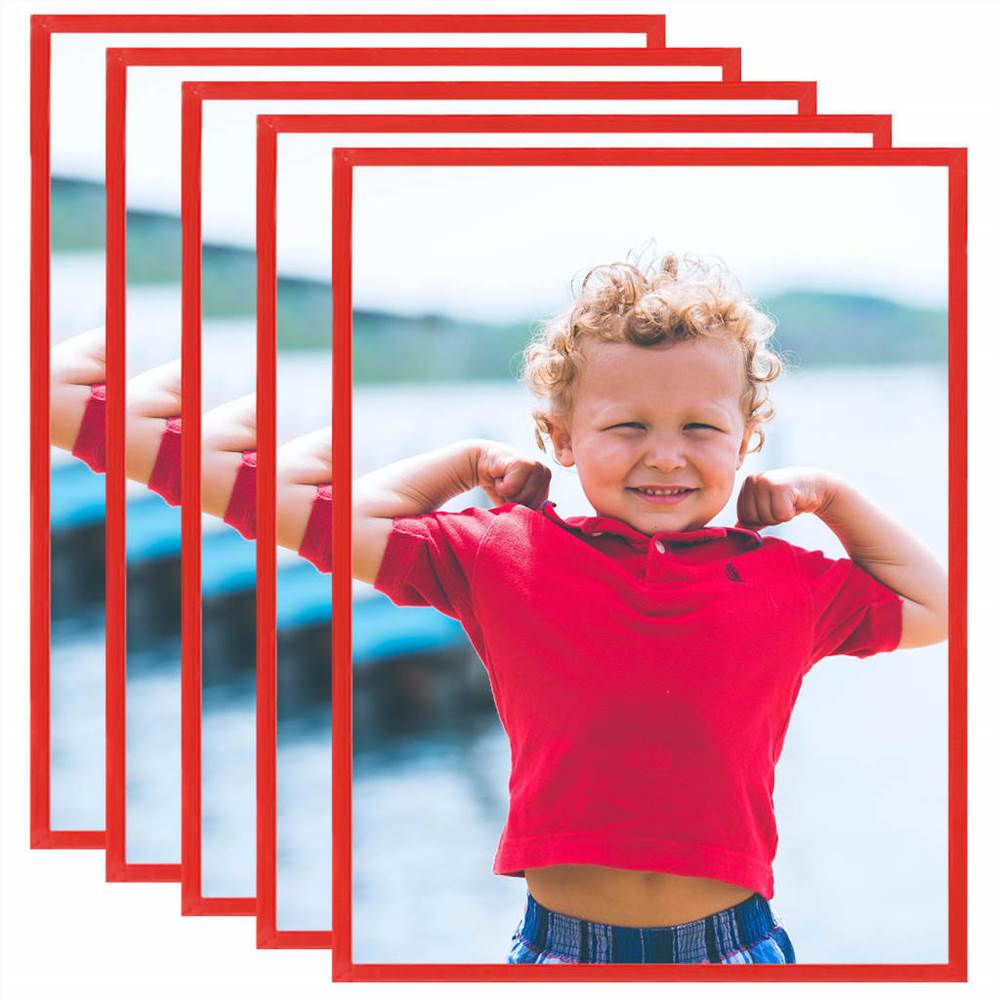 

Photo Frames Collage 5 pcs for Wall or Table Red 40x50 cm MDF