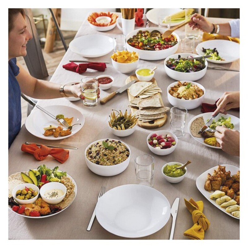 Plate set Luminarc Diwali 6 pcs White Glass (20 cm)