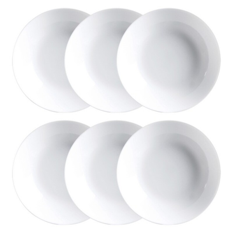 Plate set Luminarc Diwali 6 pcs White Glass (20 cm)