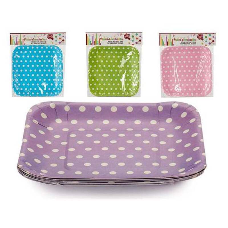 

10 Pieces Kitchen Tableware Squared Plate Set