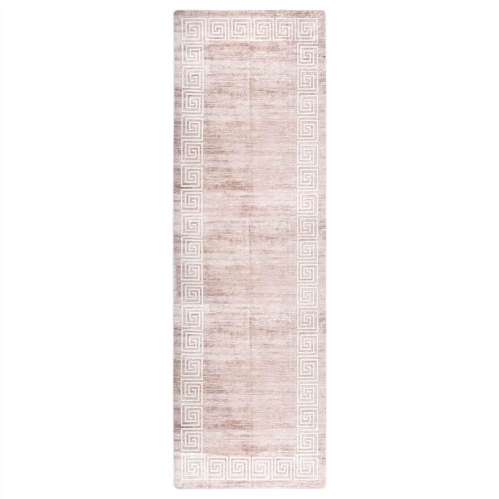 

Rug Washable 80x300 cm Beige Anti Slip