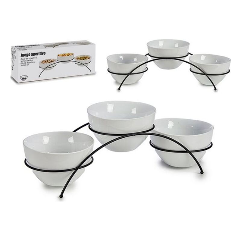 Kitchen Tableware Porcelain Ironwork Bowl Set (13 x 13 x 39 cm)