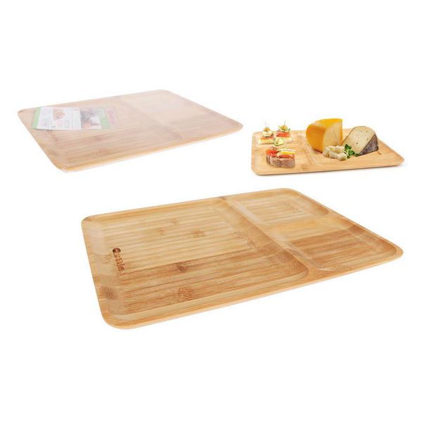 

Quttin Bamboo Tray with Compartments (24 x 32 x 1.2 cm)