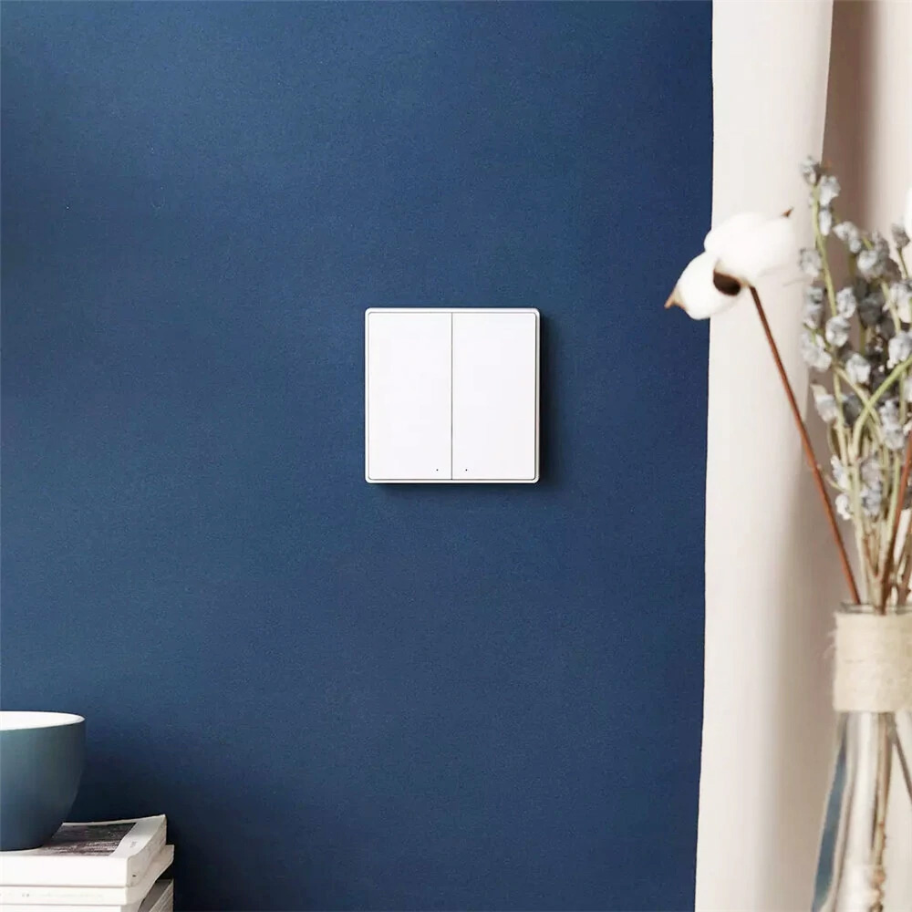 Aqara WXKG07LM Wireless Smart Wall Switch APP / Voice Control Over-heat Protection - Double Button