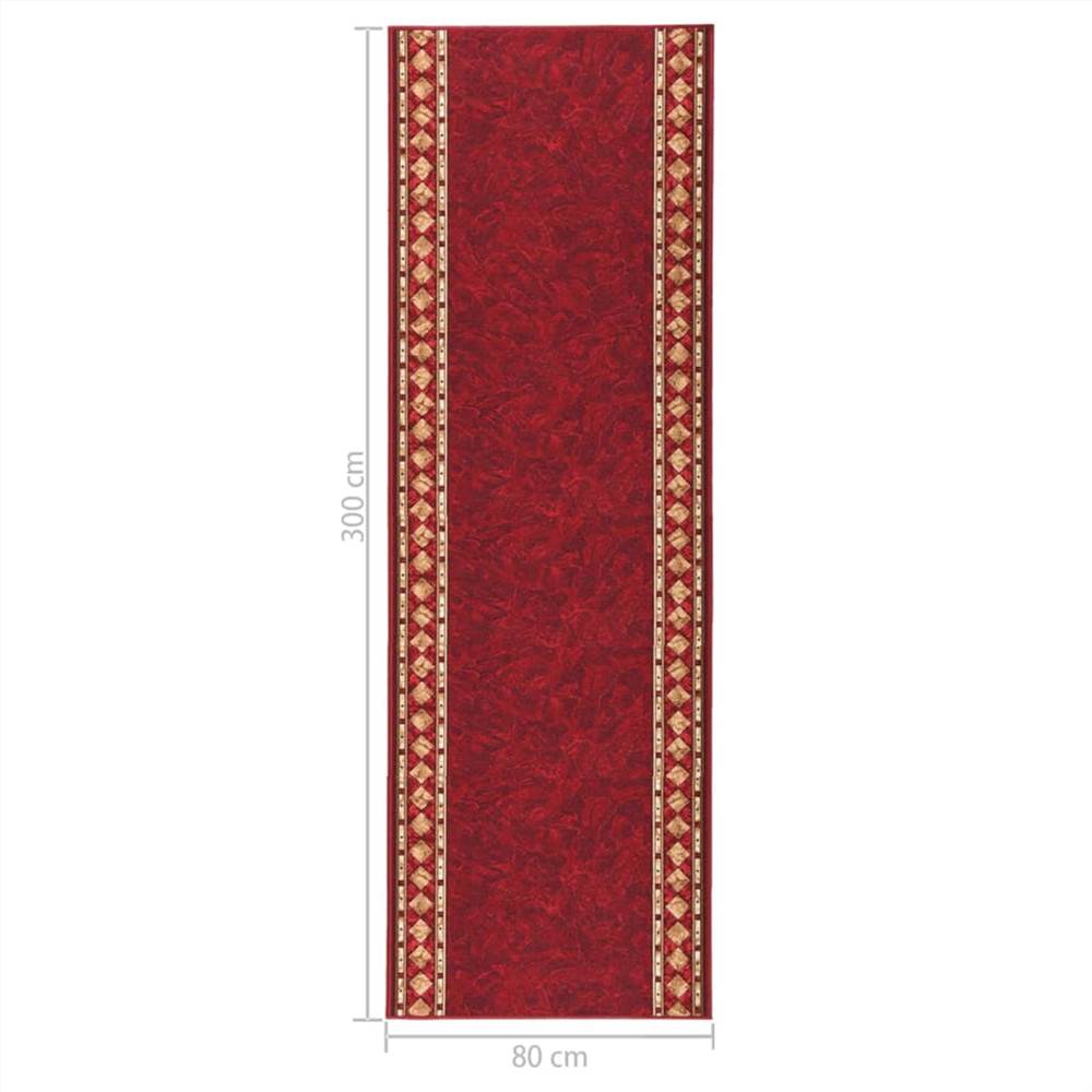 Carpet Runner Red 80x300 cm Anti Slip