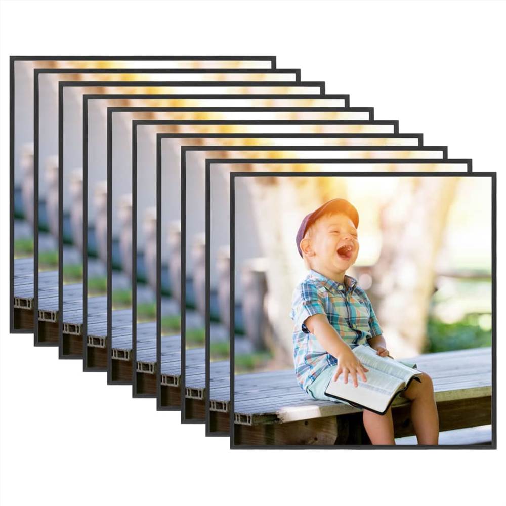 

Photo Frames Collage 10 pcs for Wall or Table Black 20x20cm MDF
