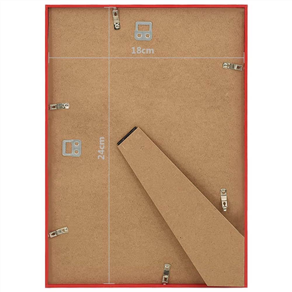 Photo Frames Collage 10 pcs for Wall or Table Red 18x24 cm MDF