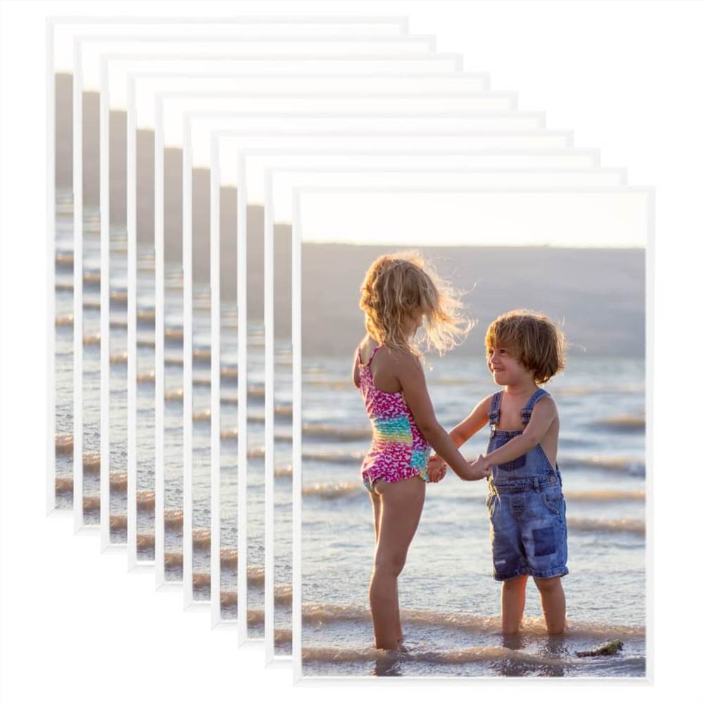 

Photo Frames Collage 10 pcs for Wall or Table White 18x24cm MDF