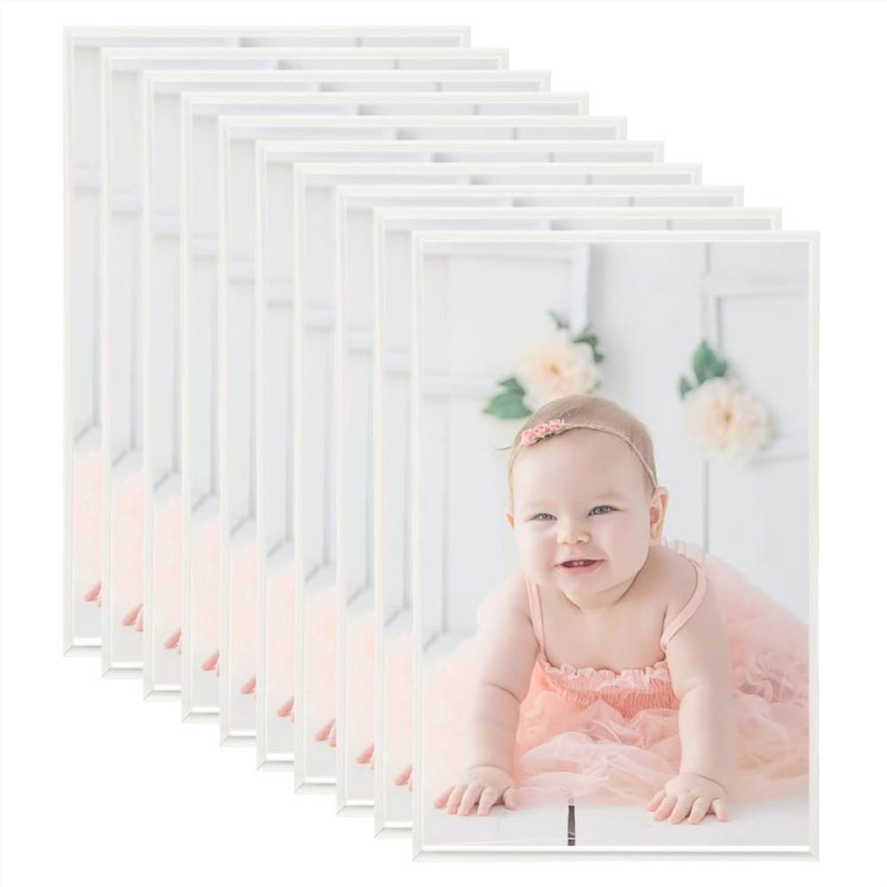 Photo Frames Collage 10pcs for Wall or Table Silver 10x15cm MDF