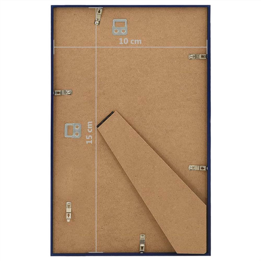 Photo Frames Collage 3 pcs for Wall or Table Blue 10x15 cm MDF